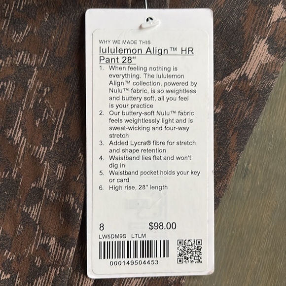 lululemon Align™ High-Rise Pant 28" - Lined Truleopard MAX Brown Multi - Picture 4 of 4